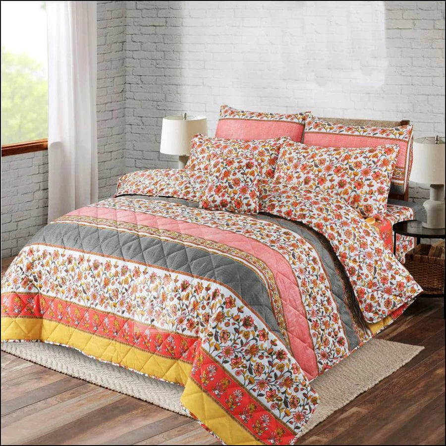 7 Pcs Comforter Set - Rose Marry