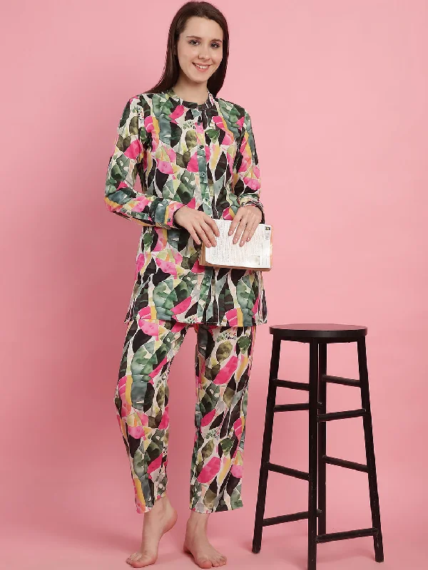 FRUITY PRINT WOMEN STUNNING MULTI COLORED GRAPHIC PRINTED CO-ORD SET