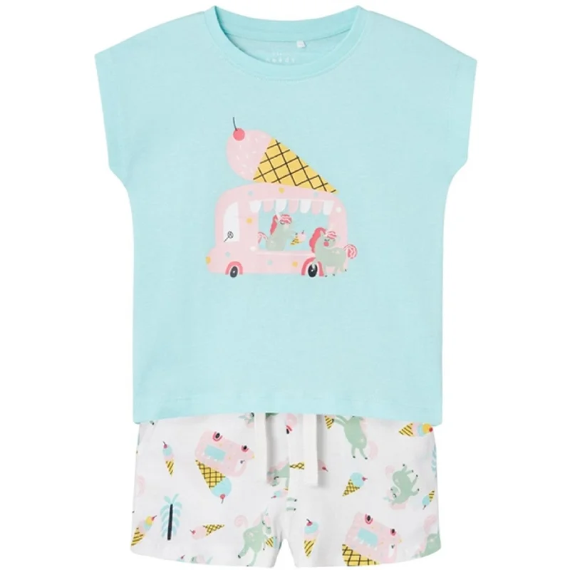 Name it Blue Tint Unicorns And Icecreams Vigea T-Shirt Set