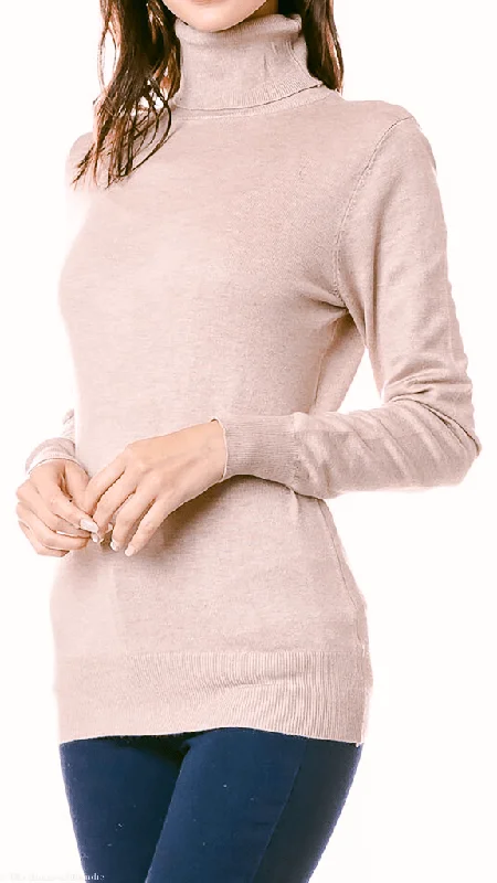 Clarissa Lightweight Long Sleeve Turtleneck Sweater (4 COLORWAYS)