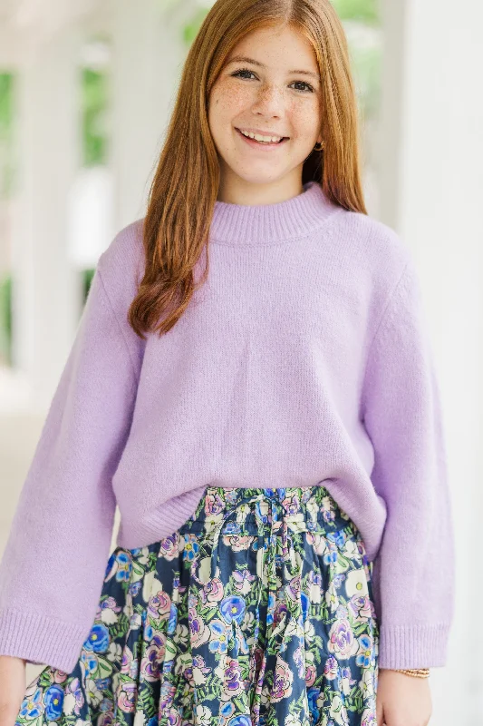 Girls: Moving Up Lavender Purple Sweater