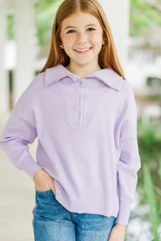 Girls: The Aiden Lavender Purple Sweater