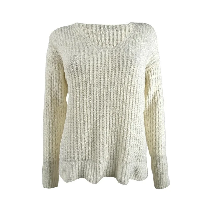 Lucky Brand Women's Chenille V-Neck Sweater