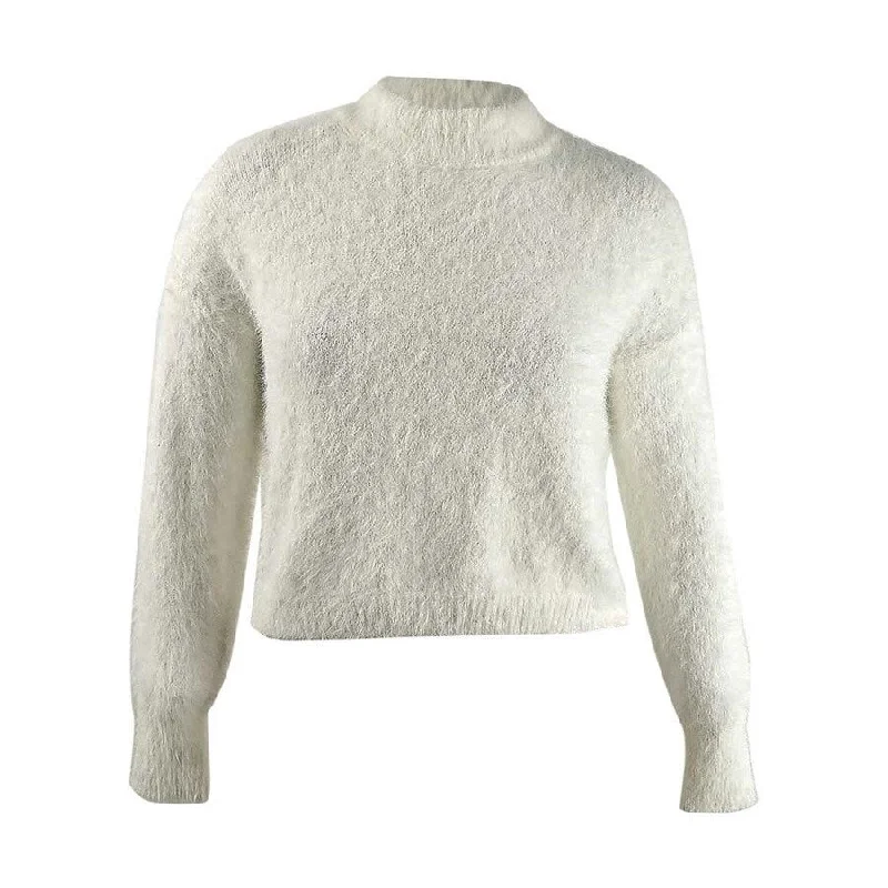 Sun + Moon Women's Fuzzy Mockneck Sweater