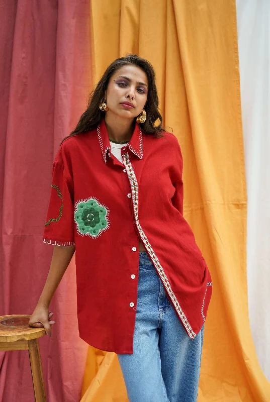 Cayenne Handloom Applique Unisex Shirt