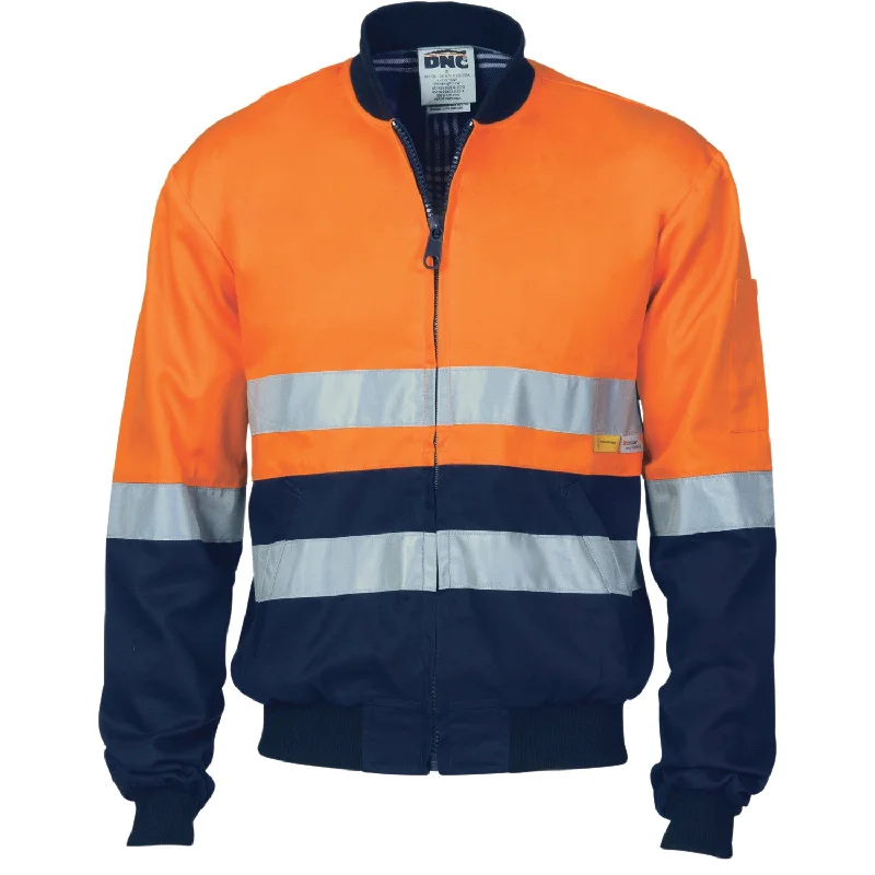 DNC Hi Vis Two Tone D/N Cotton Bomber Jacket With CSR R/Tape (3758)