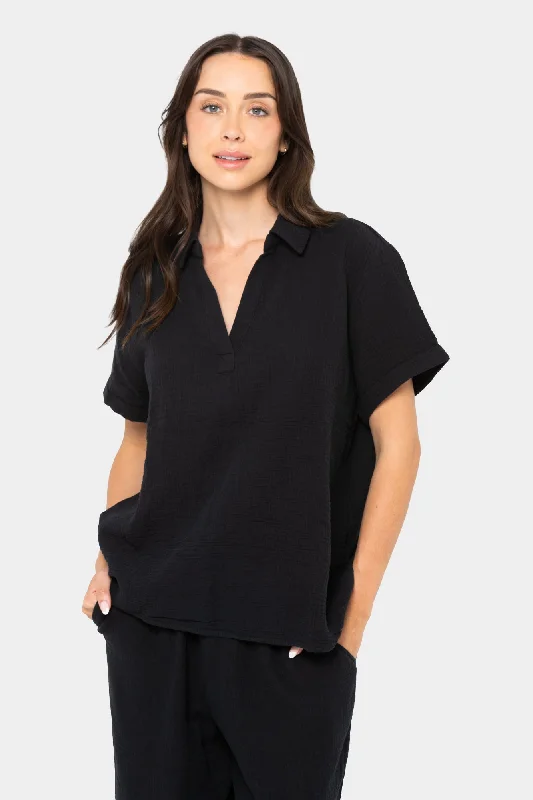 Gauze Popover Shirt