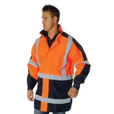 DNC Hi Vis 2 Tone Cross Back D/N "2 in 1" Contrast Rain Jacket (3993)