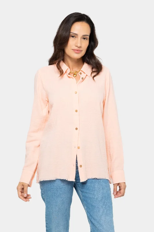 Love Unites Us Gauze Button Front Shirt