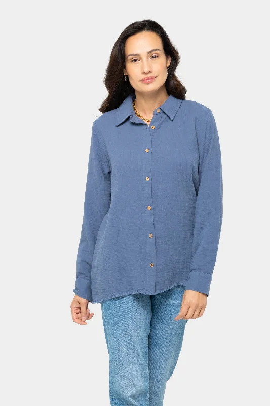 Love Unites Us Gauze Button Front Shirt