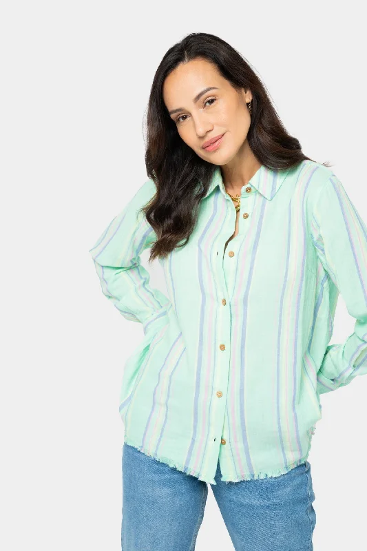 Love Unites Us Gauze Button Front Shirt