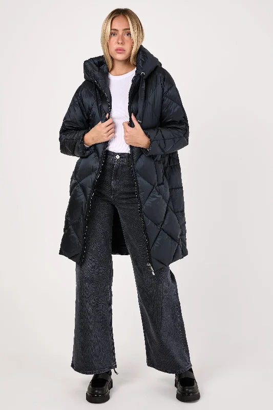 Trefe Puffer Down Coat in Midnight Blue