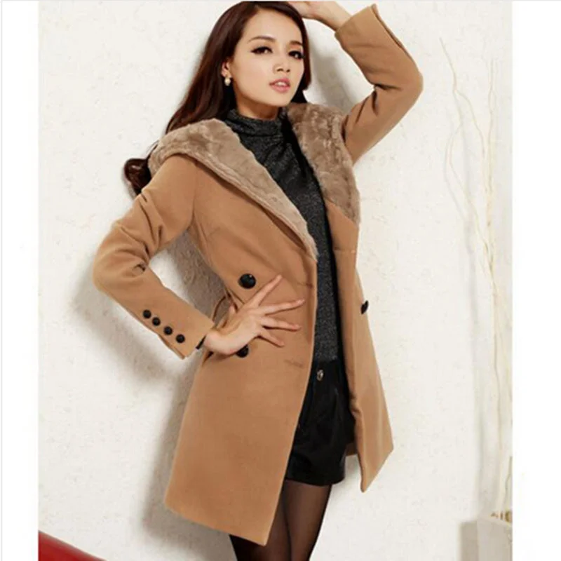 Naluola! New Fashion Winter Coat Women Long Wool Coats Women Jackets Women's Designer Wool cCoats Warm Jacket Z111