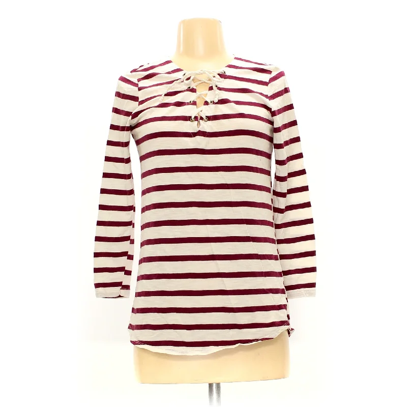 Old Navy White,Maroon Womens Shirt Sz XS