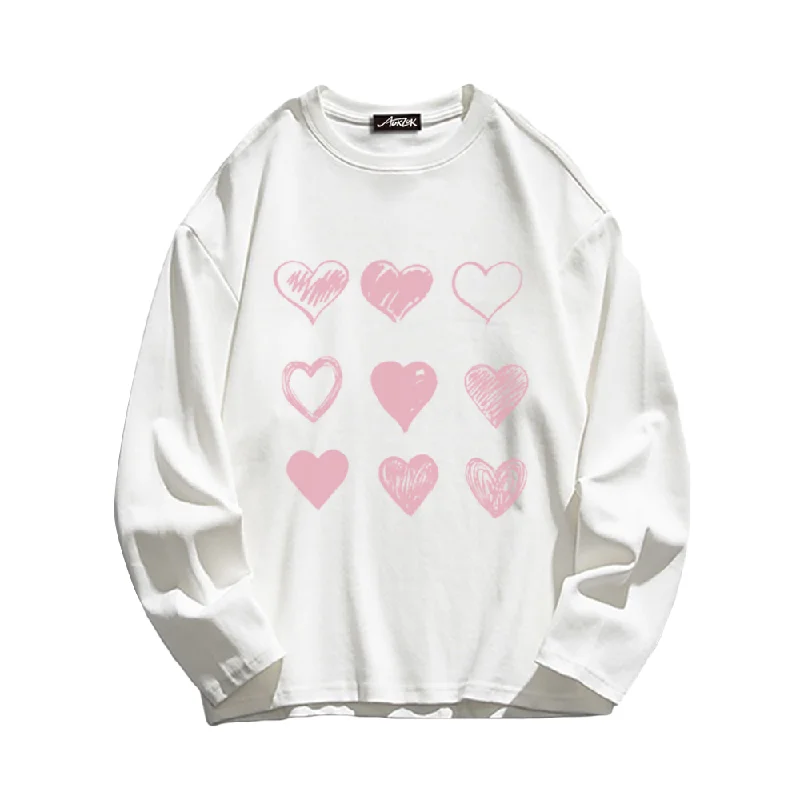 Painting Love Print Long Sleeve Shirt