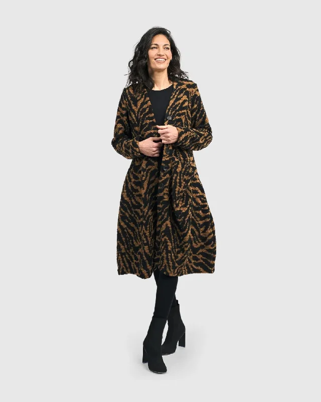 Penny Cocoon Coat, Tiger