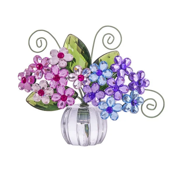 Acrylic Hydrangea Posy Pot Placecard Note Holder