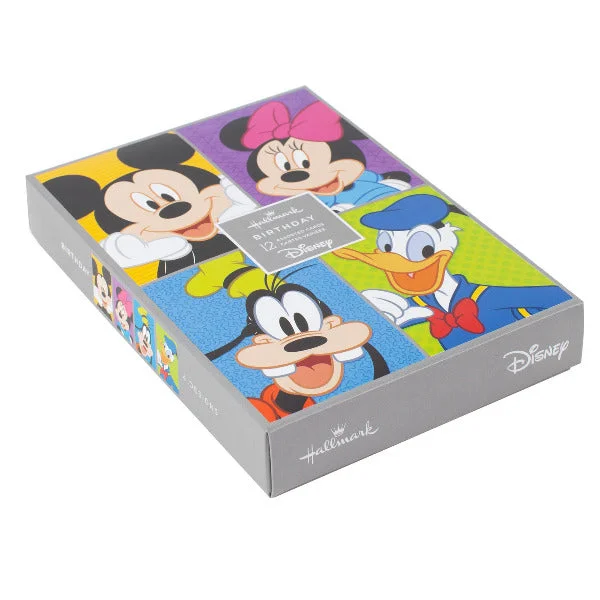 Hallmark Disney Mickey Mouse and Friends Assorted Birthday Cards, Box of 12