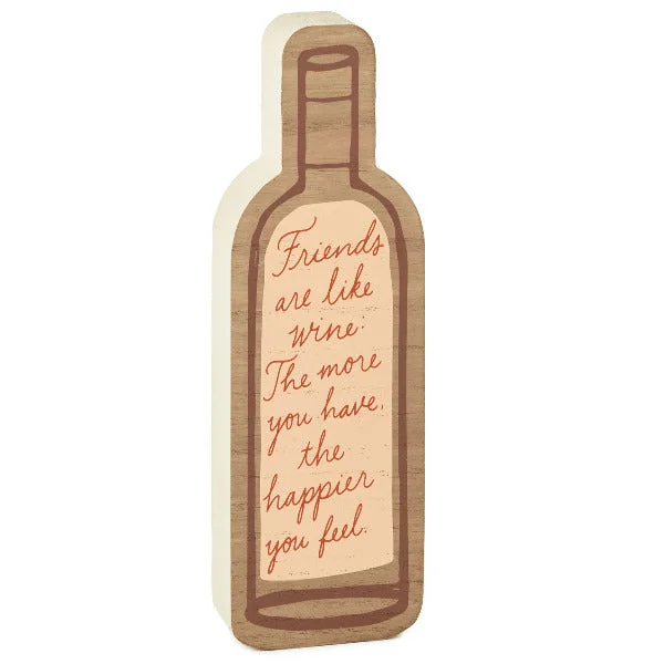 Hallmark Friends are Like Wine Quote Sign, 3.5x11