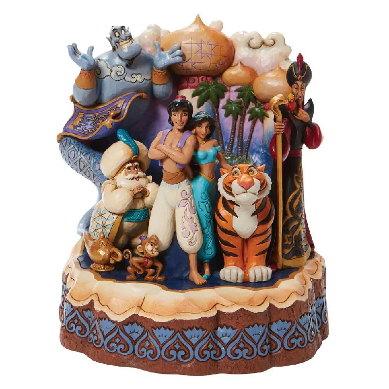 Jim Shore Disney Aladdin with Princess Jasmine Carved by Heart Figurine "A Wondrous Place"