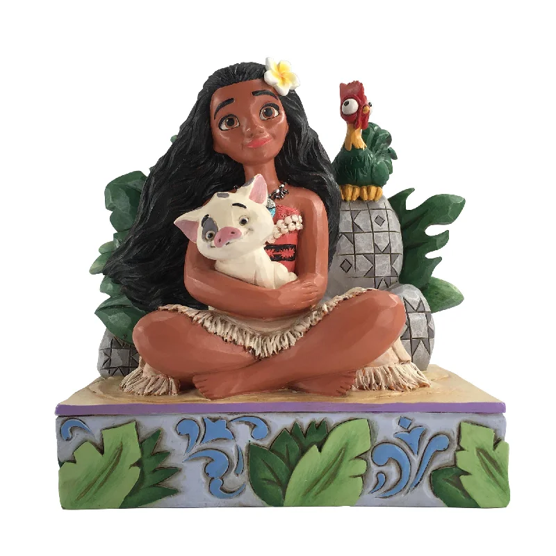 Jim Shore Disney Traditions Moana with Pua and Hei Hei