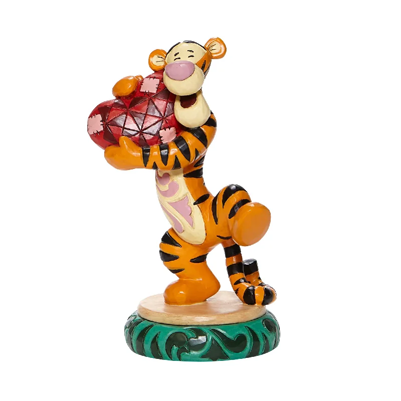 Jim Shore Disney Traditions Tigger's Heartfelt Hug Holding a Heart Figurine