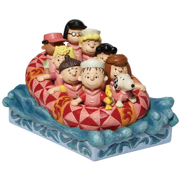 Jim Shore Peanuts Gang River Rafting Figurine