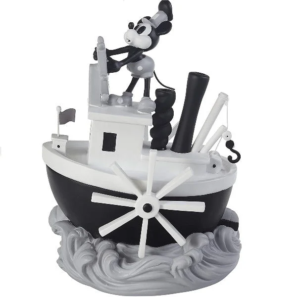 Precious Moments Disney Steamboat Willie Mickey Mouse Resin Musical