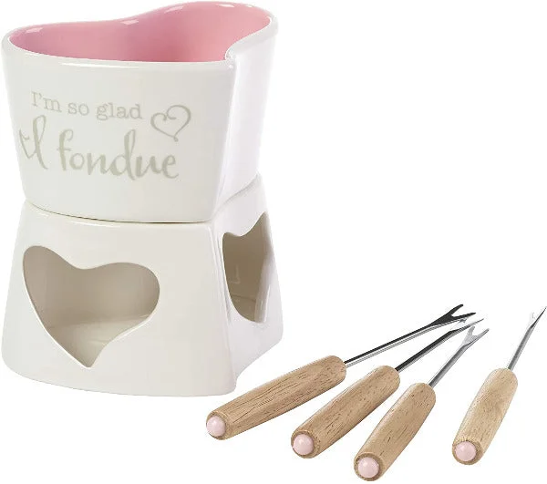 Precious Moments Love 5 Piece Fondue Set