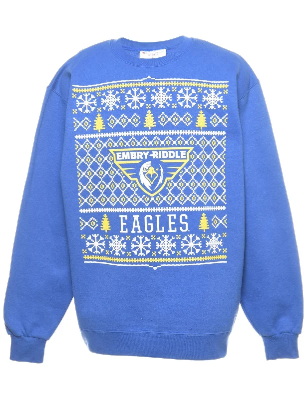 Embry–Riddle Eagles Christmas Sweatshirt - L