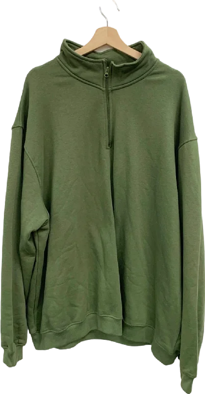 Pretty Little Thing Green Zip-Up Sweatshirt UK 26