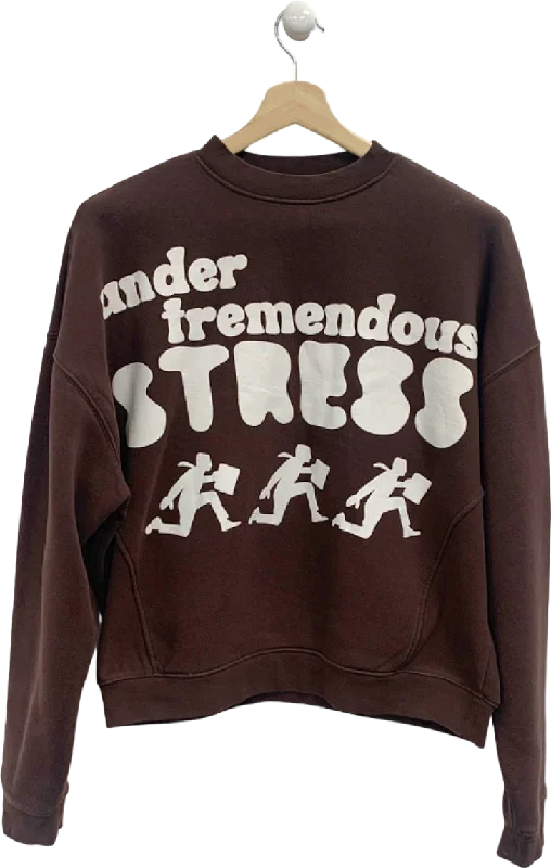 Sisters+Seekers Brown 'Under Tremendous Stress' Sweatshirt UK M