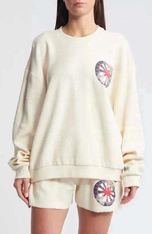 Bullseye Kara Sweatshirt In Beige