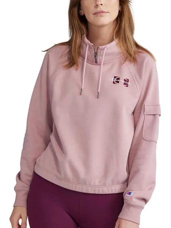 Campus Womens Fleece 1/4 Zip Sweatshirt