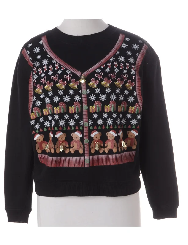 Label Christmas Sweatshirt With Bells