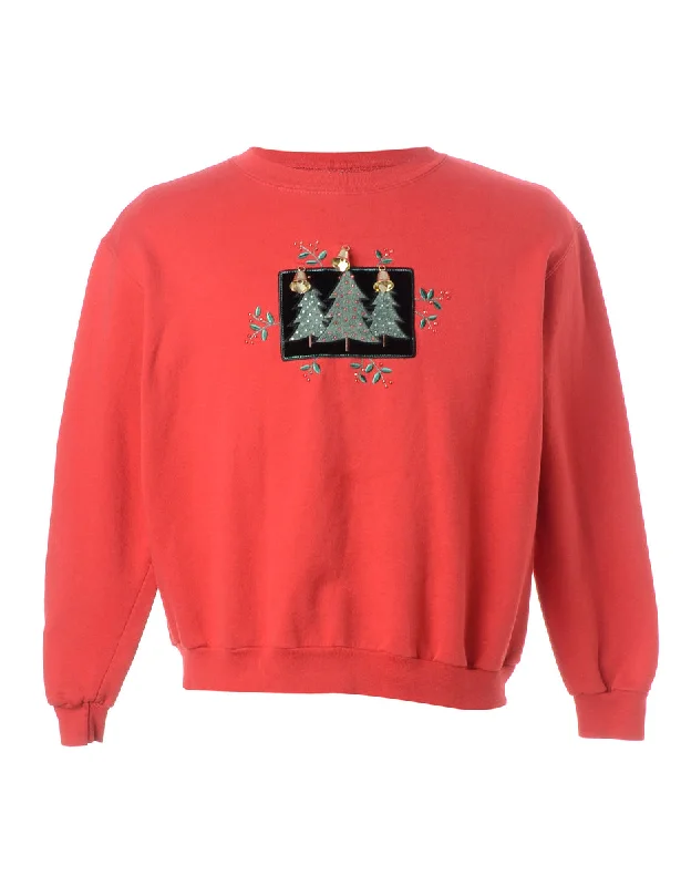 Label Christmas Sweatshirt With Bells