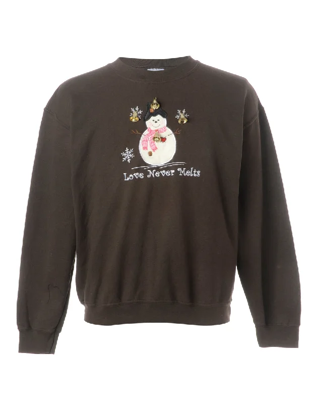 Label Christmas Sweatshirt With Bells