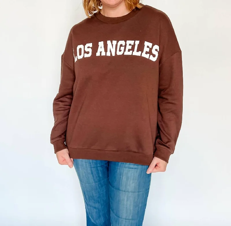 Los Angeles Terry Sweatshirt In Brown