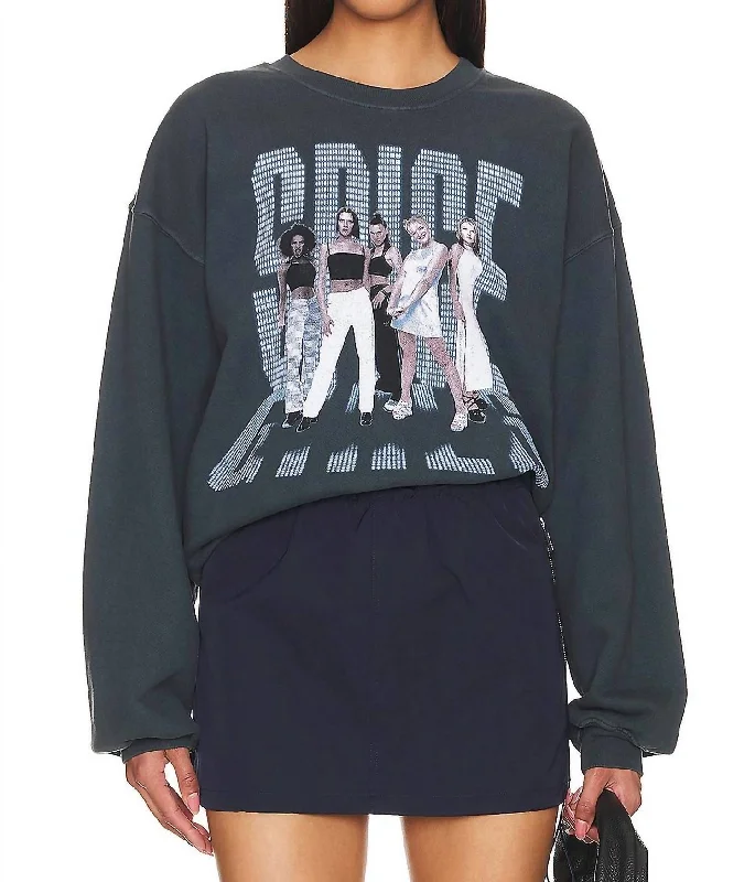 Spice Girls Tonight Sweatshirt In Vintage Black