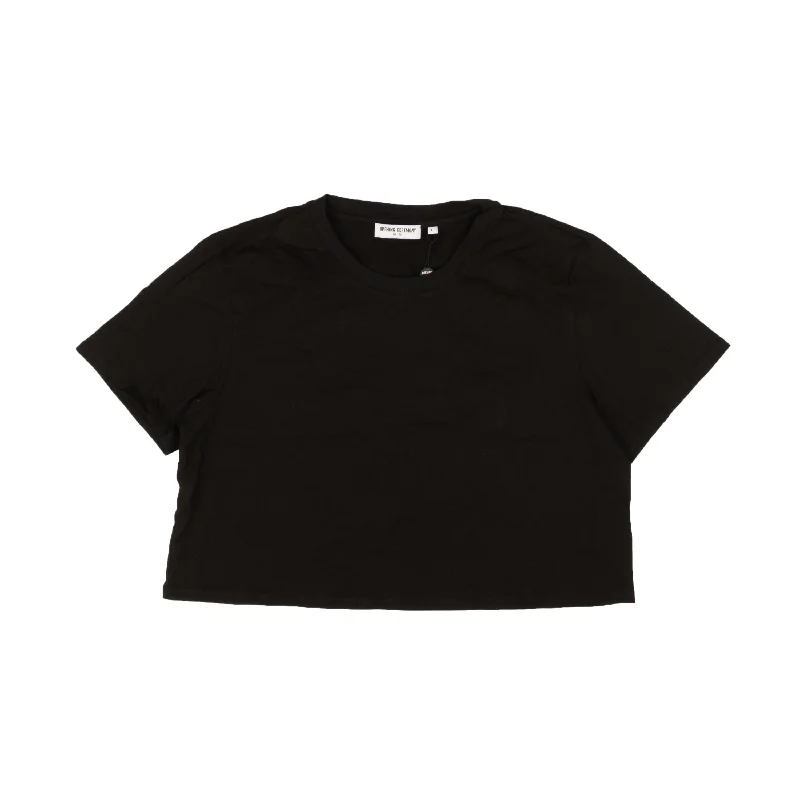 Black Blank OC Cropped Short Sleeve T-Shirt