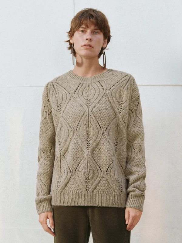 Cable Stitch Pullover Knitted T-Shirts