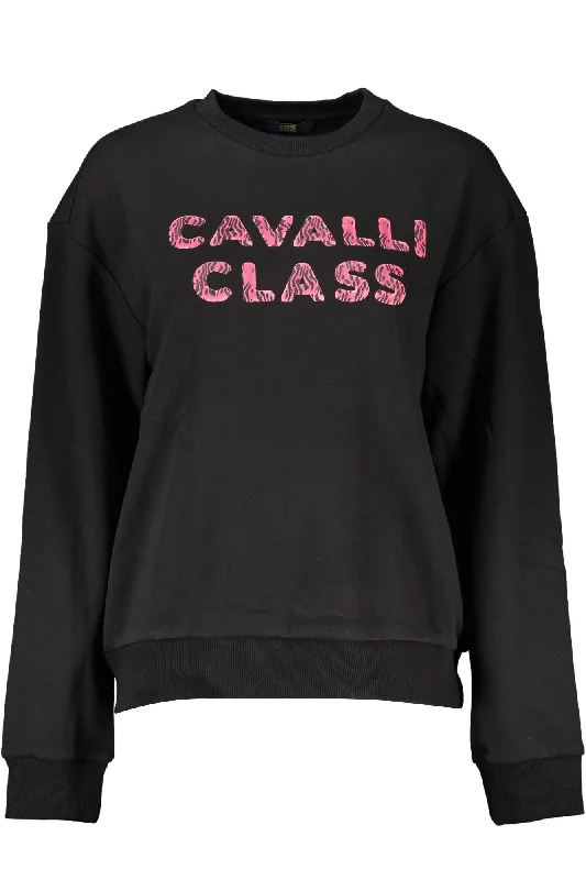 Cavalli Class Elegant Brushed Sweatshirt with Women's Print