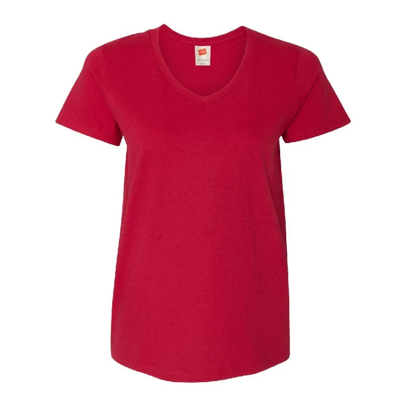 Hanes Essential-T Womens V-Neck T-Shirt