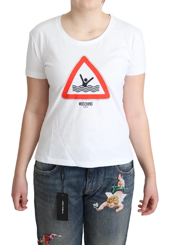 Moschino  Cotton Graphic Triangle Print Women's T-shirt