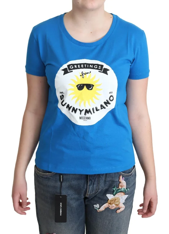 Moschino  Cotton Sunny Milano Print Tops Women's T-shirt