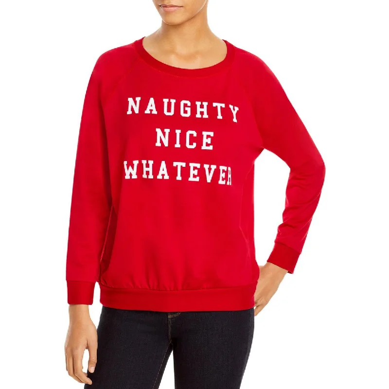 Naughty Nice Womens Graphic Cozy Sweatshirt