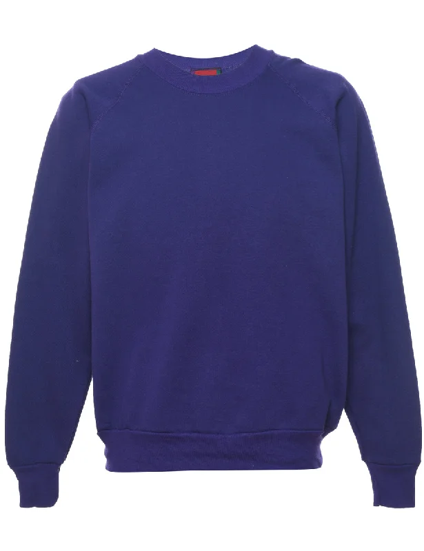 Purple Plain Sweatshirt - M