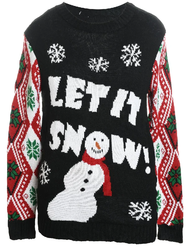 Snowman Christmas Jumper - L