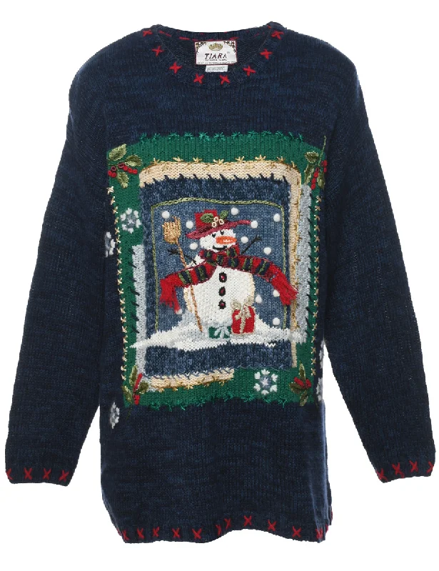 Snowman Christmas Jumper - M