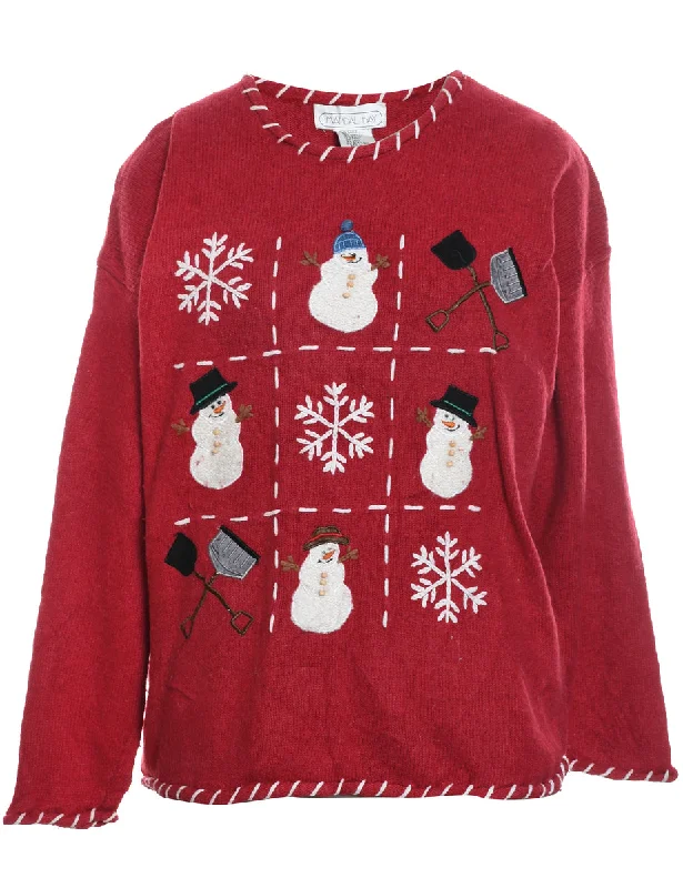 Snowman Christmas Jumper - M